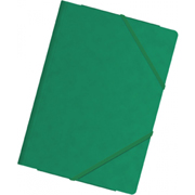 DOHE CARPETA GOMAS CARTULINA 600G FOLIO VERDE 10-PACK 10084